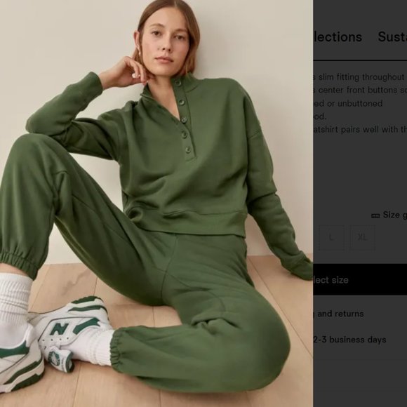 Reformation Marla Cropped Sweatshirt - Picture 4 of 4